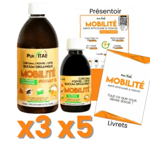 Mobilité starter pack with 3 big bottle and 5 small