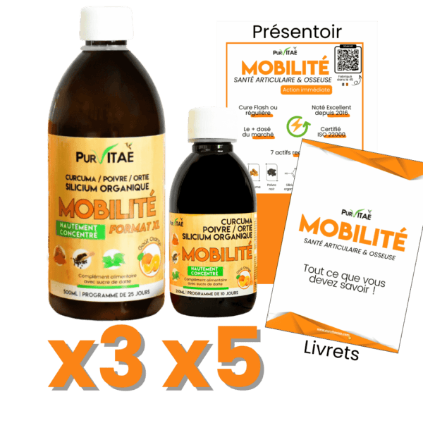 Mobilité starter pack with 3 big bottle and 5 small